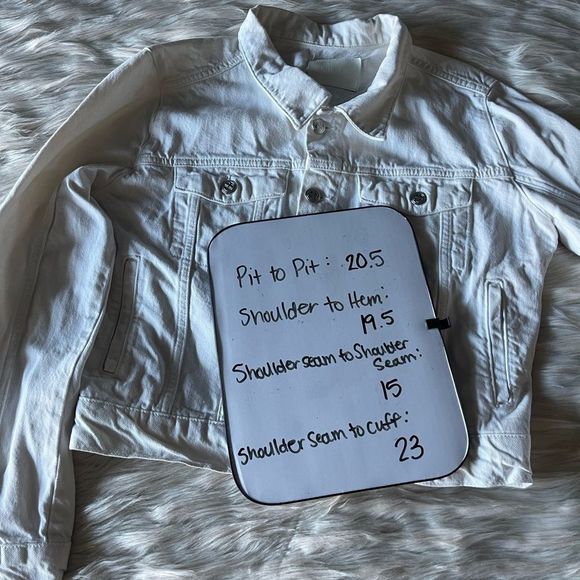 Anine Bing Cropped Denim Jacket in White - Picture 9 of 12